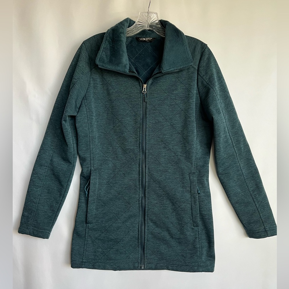 The North Face Women's Quilted‎ Fleece Lined Zip Pocket Green Jacket Size Medium